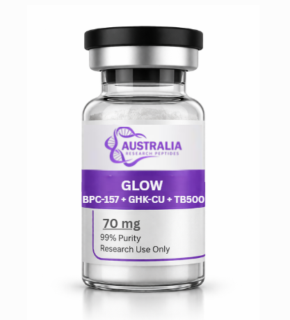 GLOW (BPC 157 10mg + GHK-CU 50mg + TB500 10mg) 70mg × 10 vials Sale